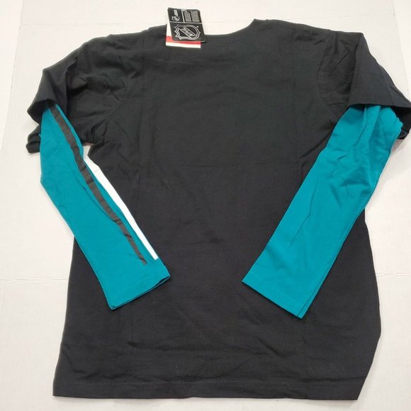 NWT San Jose Sharks Hockey NHL Long Sleeve Shirt Youth Large 14/16 New With Tags - Picture 6 of 7